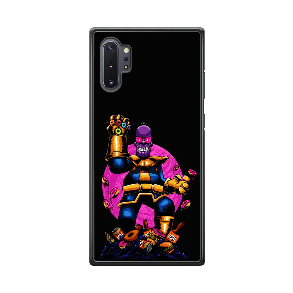 Simpson Homer Thanos Samsung Galaxy Note 10 Plus Case-Phone Case-Rubber Black (2D Case)-Altracase