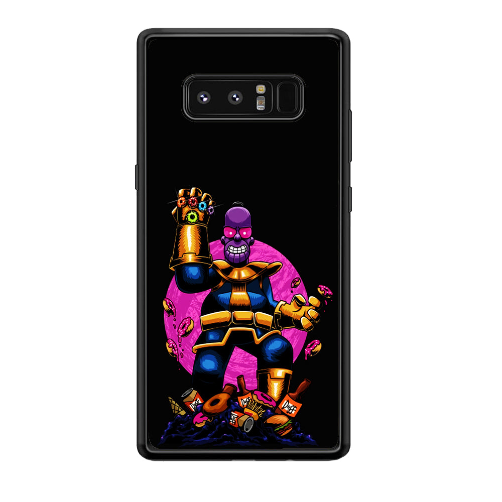 Simpson Homer Thanos Samsung Galaxy Note 8 Case-Phone Case-Rubber Black (2D Case)-Altracase
