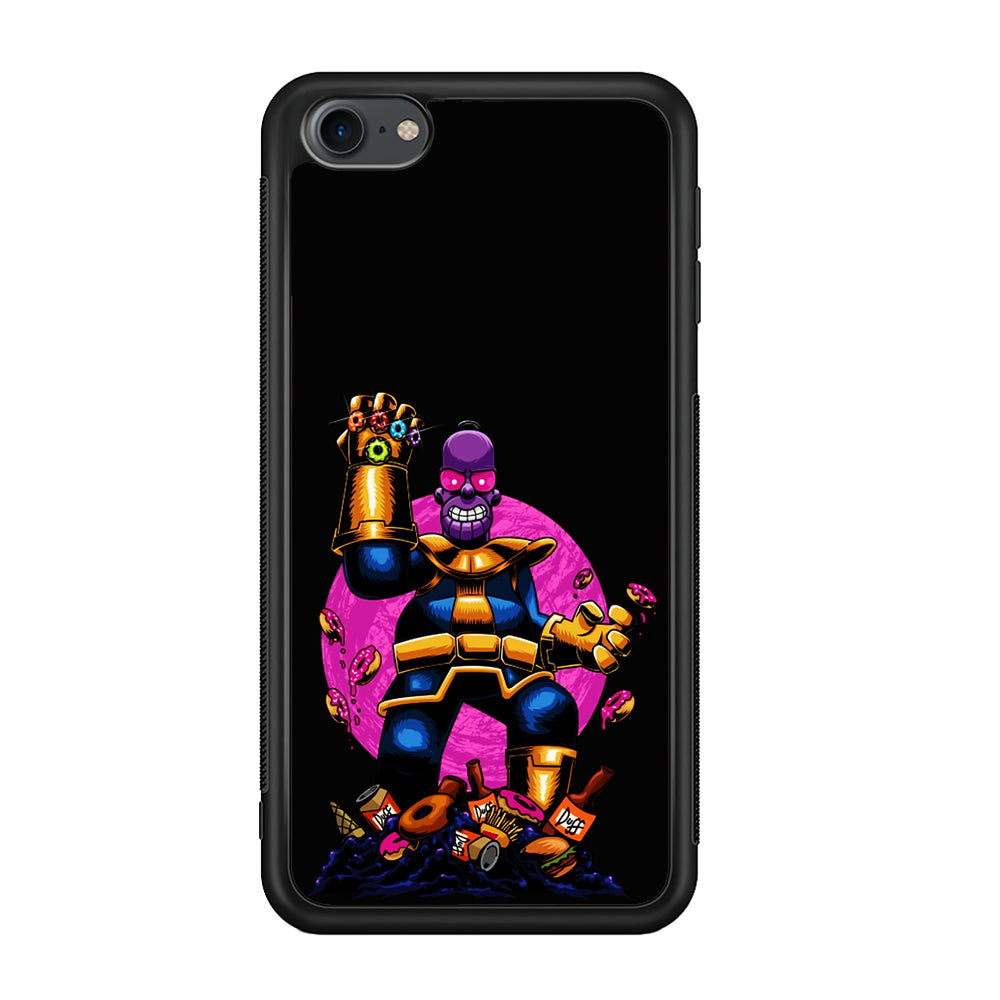 Simpson Homer Thanos iPod Touch 6 Case-Phone Case-Rubber Black (2D Case)-Altracase