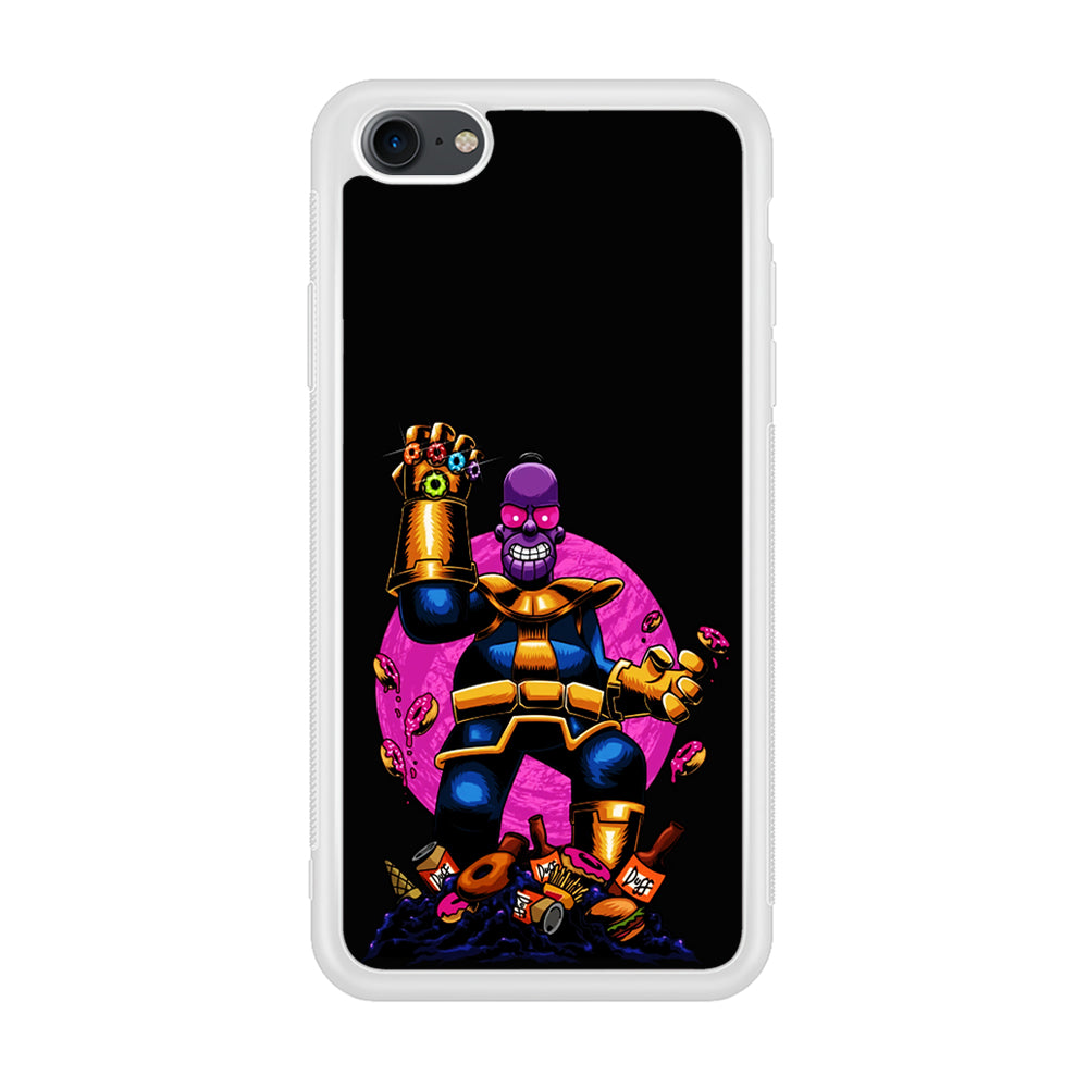 Simpson Homer Thanos iPhone SE 3 2022 Case-Phone Case-Rubber White (2D Case)-Altracase