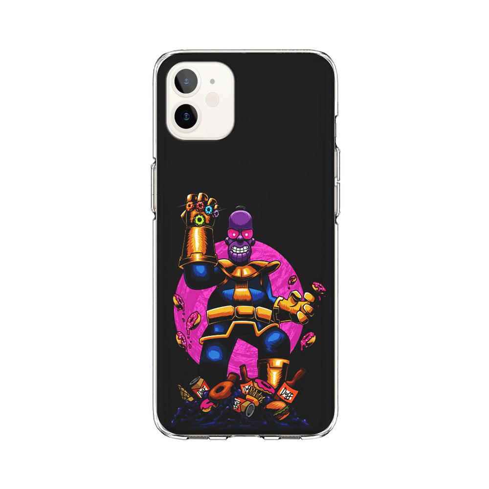 Simpson Homer Thanos iPhone 12 Case-Phone Case-Clear Soft Case-Altracase