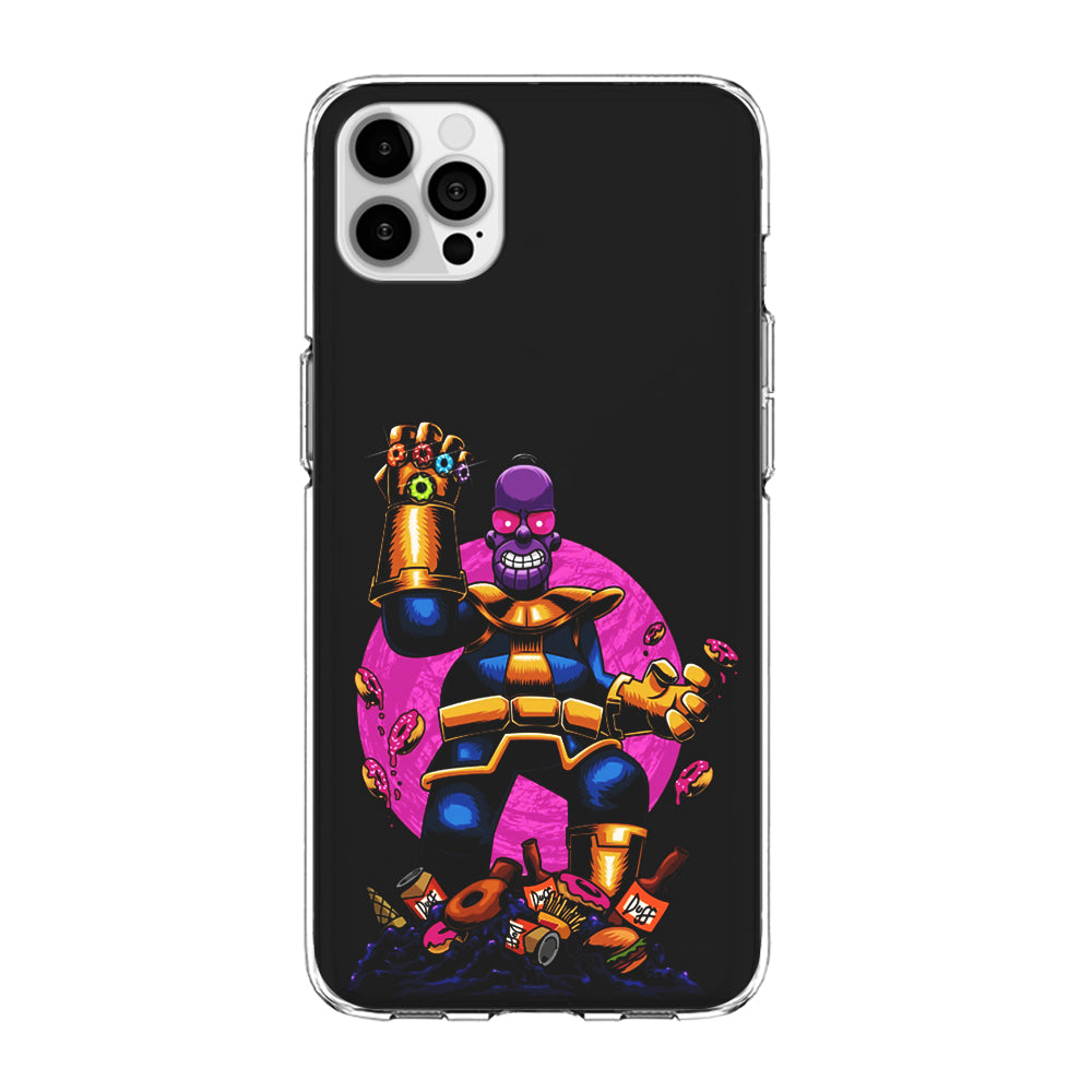 Simpson Homer Thanos iPhone 15 Pro Max Case-Phone Case-Clear Soft Case-Altracase