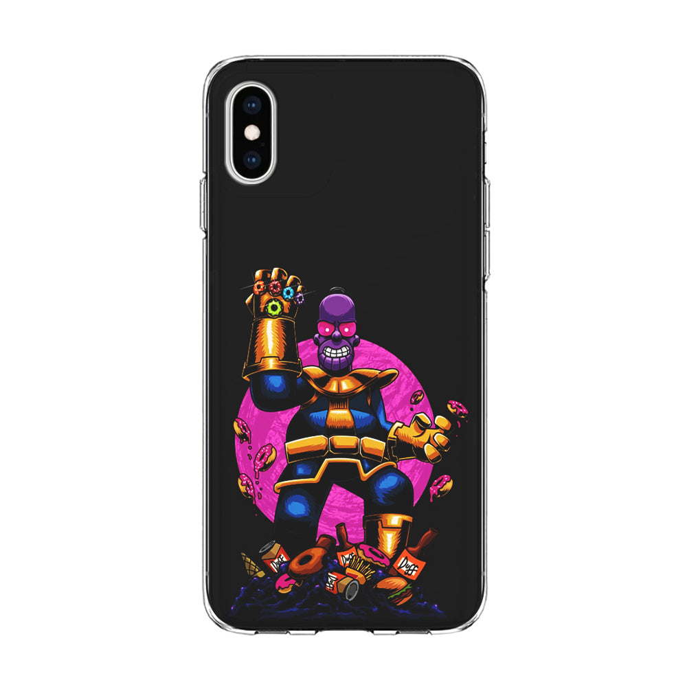 Simpson Homer Thanos iPhone Xs Case-Phone Case-Clear Soft Case-Altracase