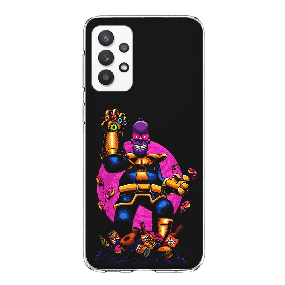 Simpson Homer Thanos Samsung Galaxy A32 Case-Phone Case-Clear Soft Case-Altracase