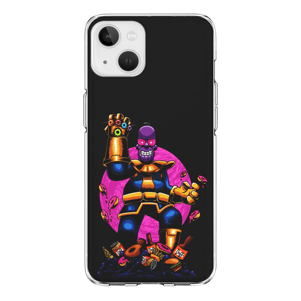 Simpson Homer Thanos iPhone 13 Mini Case-Phone Case-Clear Soft Case-Altracase