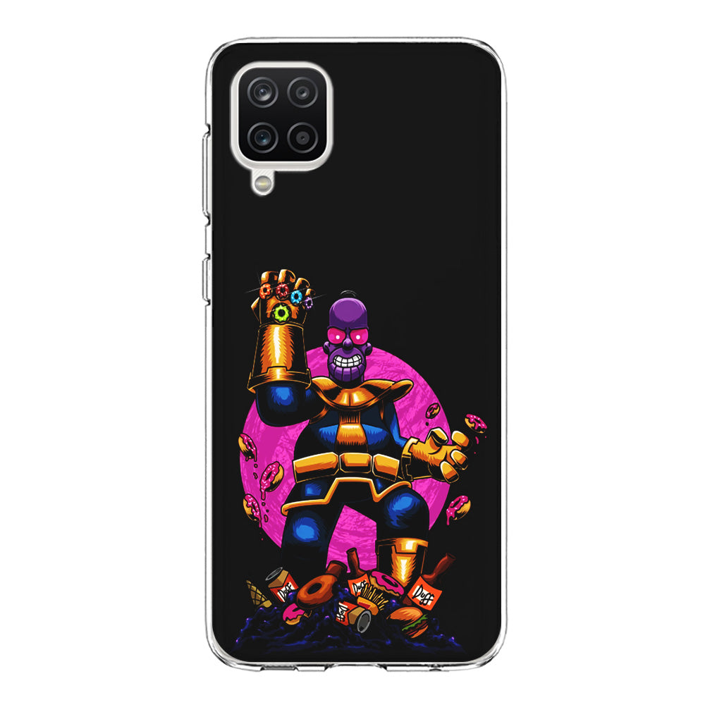 Simpson Homer Thanos Samsung Galaxy A12 Case-Phone Case-Clear Soft Case-Altracase