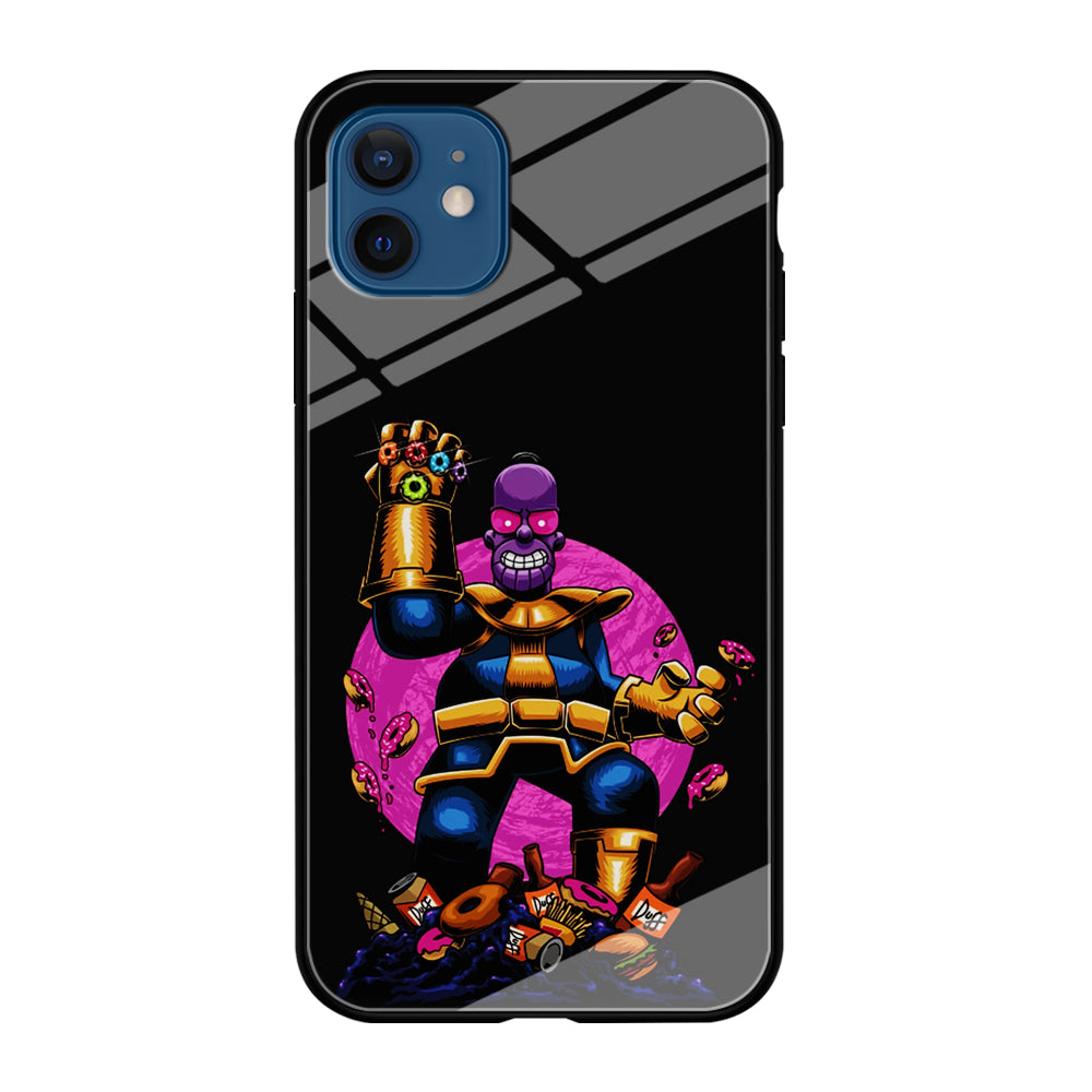 Simpson Homer Thanos iPhone 12 Case-Phone Case-Tempered Glass Case-Altracase