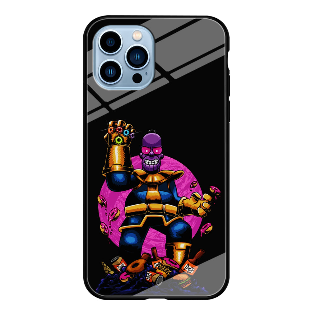 Simpson Homer Thanos iPhone 15 Pro Max Case-Phone Case-Tempered Glass Case-Altracase