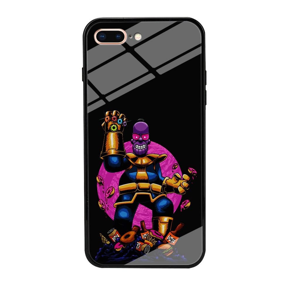 Simpson Homer Thanos iPhone 8 Plus Case-Phone Case-Tempered Glass Case-Altracase