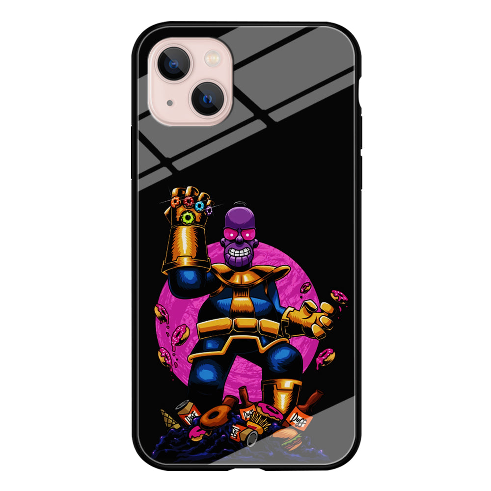 Simpson Homer Thanos iPhone 13 Mini Case-Phone Case-Tempered Glass Case-Altracase