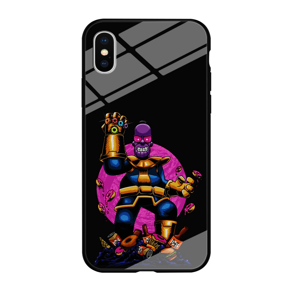 Simpson Homer Thanos iPhone Xs Case-Phone Case-Tempered Glass Case-Altracase