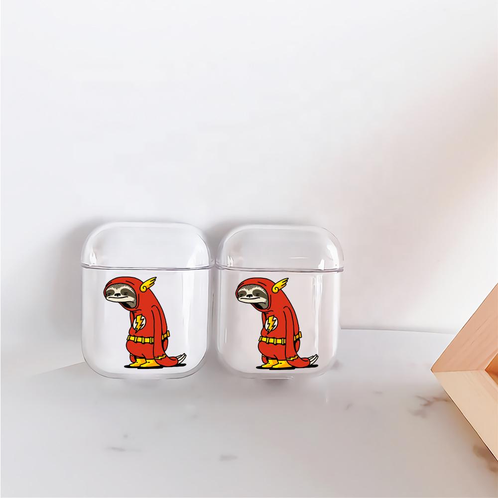 Sloth Flash Hard Plastic Protective Clear Case Cover For Apple Airpods-AirPod Case-Altracase