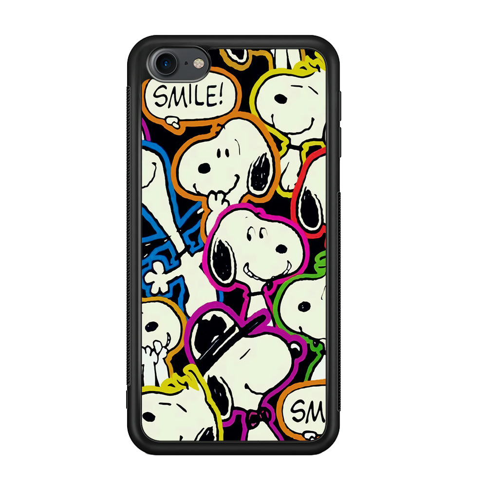 Snoopy Doodle iPod Touch 6 Case-Phone Case-Rubber White (2D Case)-Altracase