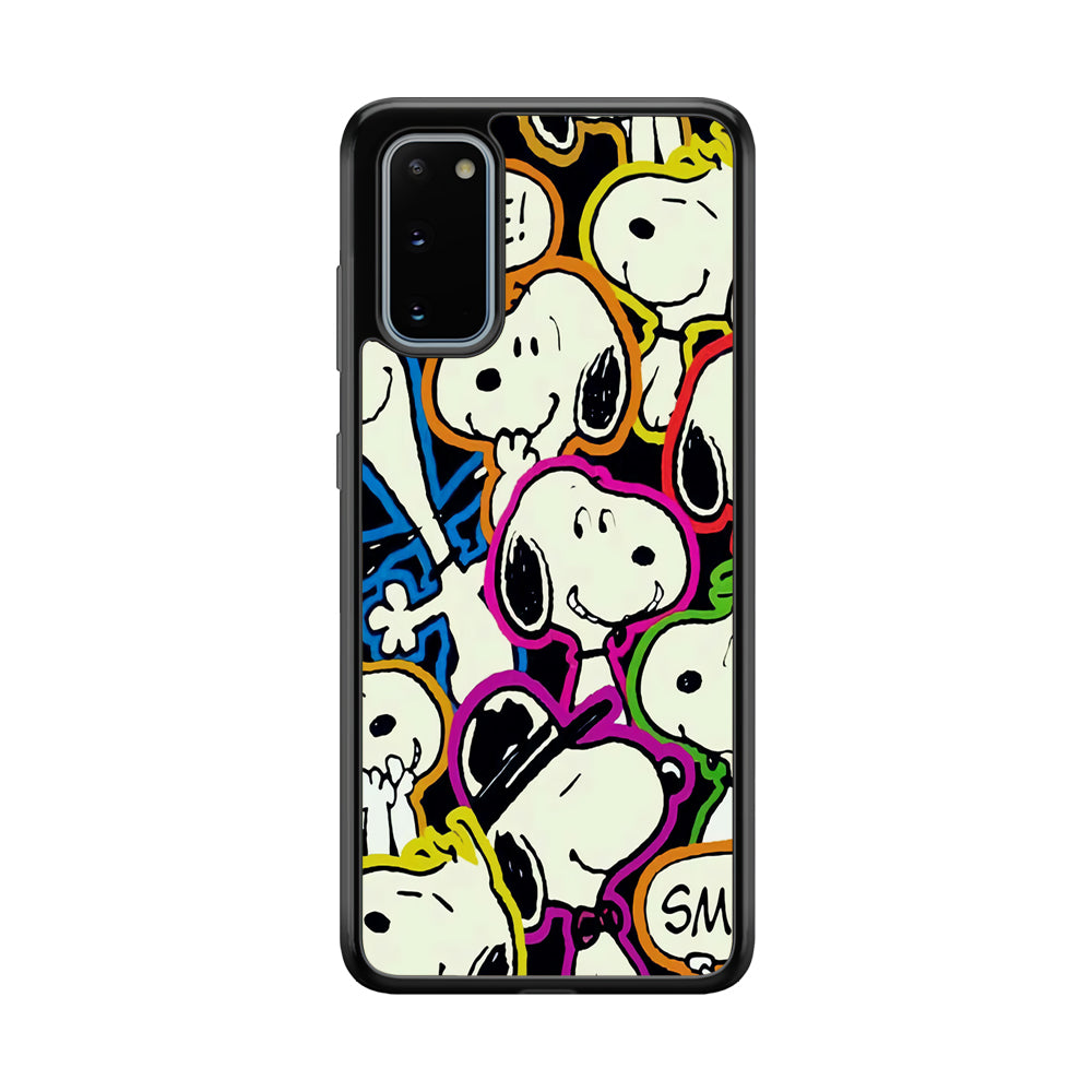 Snoopy Doodle Samsung Galaxy S20 Case-Phone Case-Tempered Glass Case-Altracase