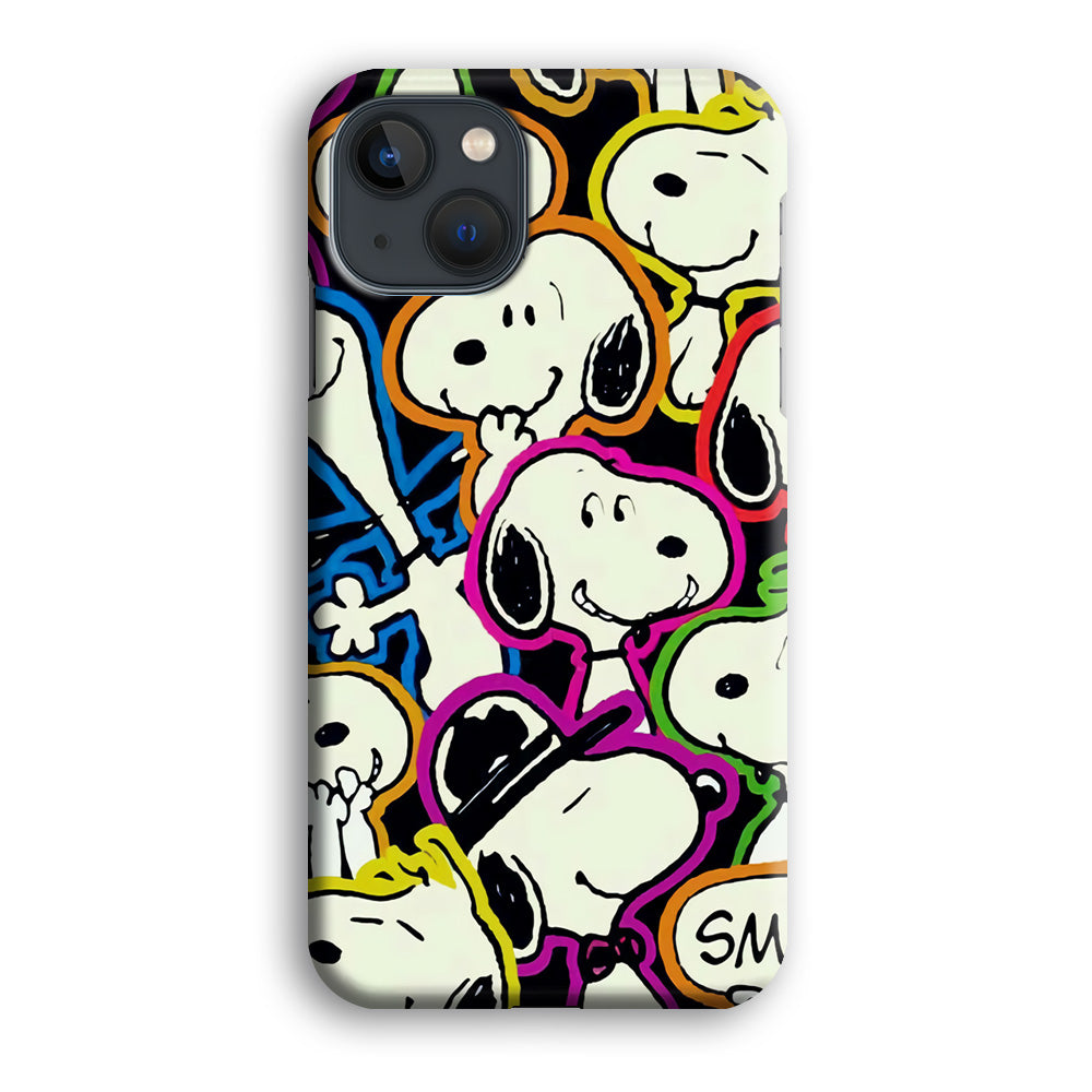 Snoopy Doodle iPhone 13 Mini Case-Phone Case-3D Case-Altracase