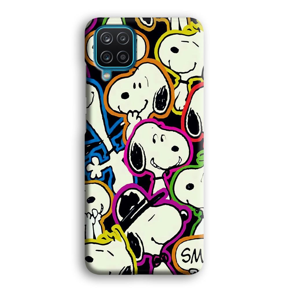 Snoopy Doodle Samsung Galaxy A12 Case-Phone Case-3D Case-Altracase