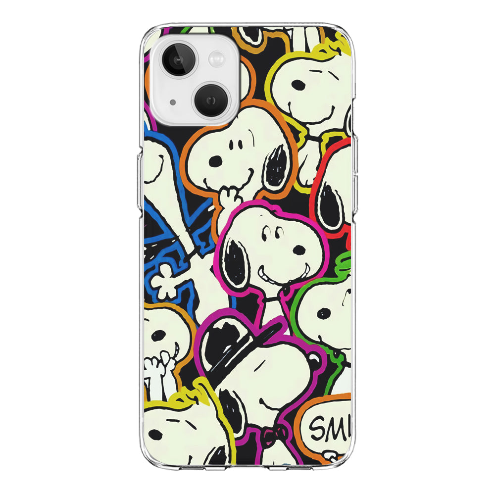 Snoopy Doodle iPhone 13 Mini Case-Phone Case-Clear Soft Case-Altracase