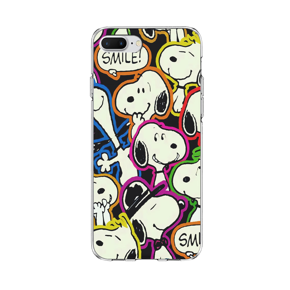 Snoopy Doodle iPhone 8 Plus Case-Phone Case-Clear Soft Case-Altracase