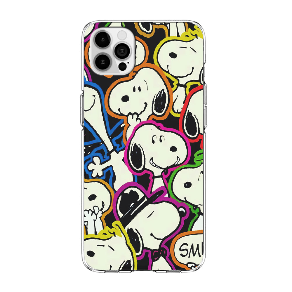 Snoopy Doodle iPhone 15 Pro Max Case-Phone Case-Clear Soft Case-Altracase