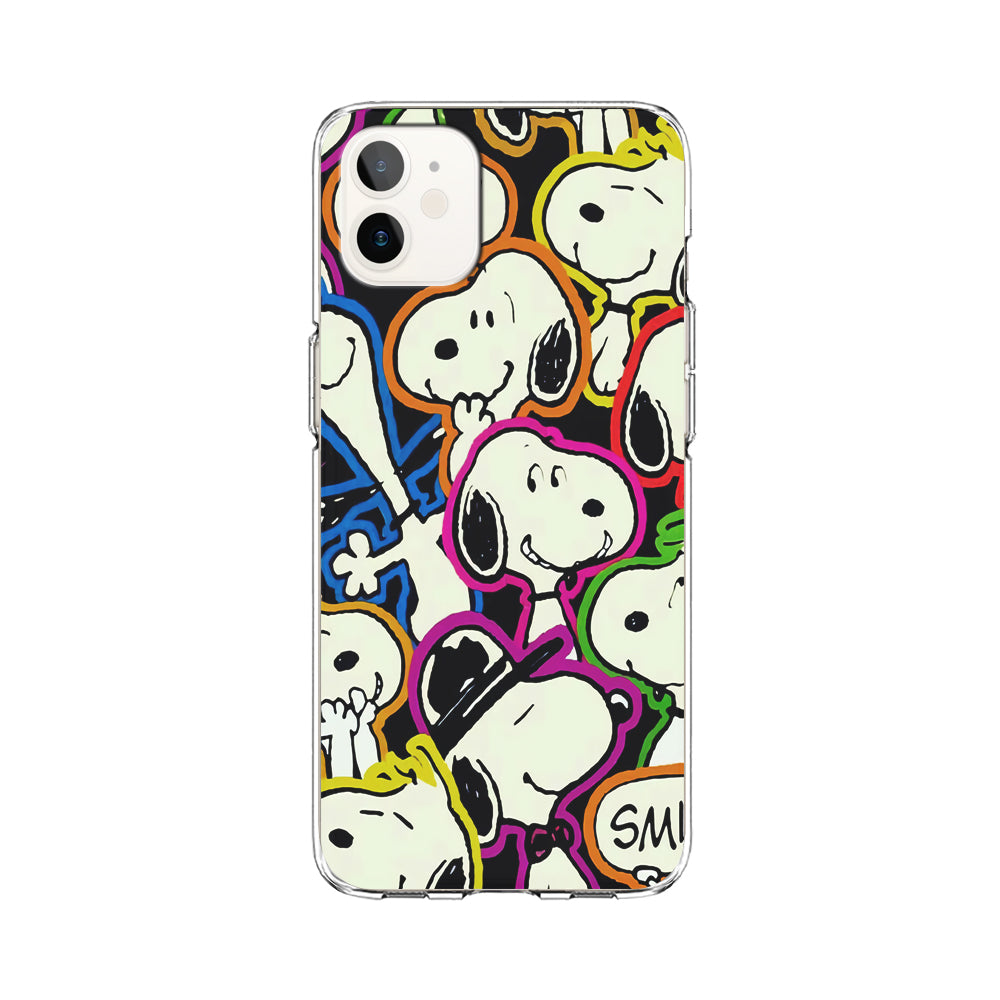 Snoopy Doodle iPhone 12 Mini Case-Phone Case-Clear Soft Case-Altracase