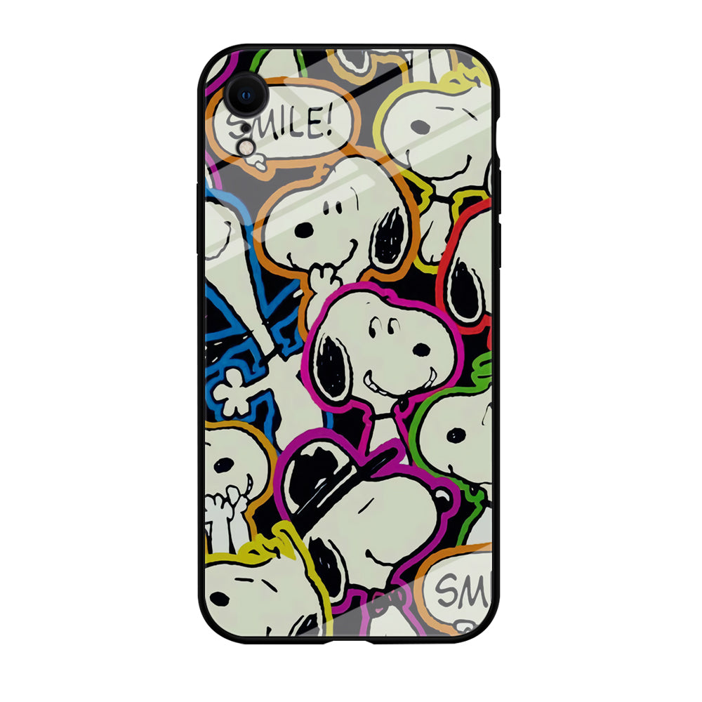 Snoopy Doodle iPhone XR Case-Phone Case-Tempered Glass Case-Altracase