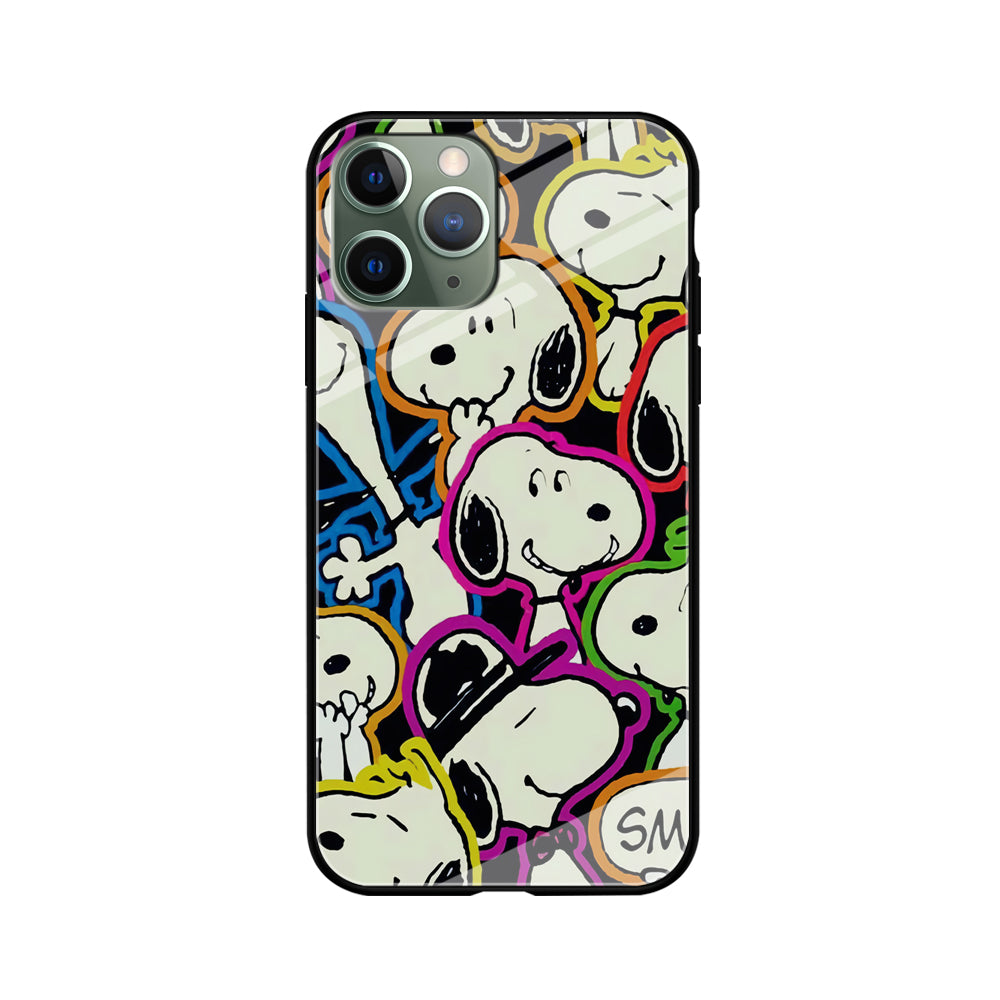 Snoopy Doodle iPhone 11 Pro Max Case-Phone Case-Tempered Glass Case-Altracase