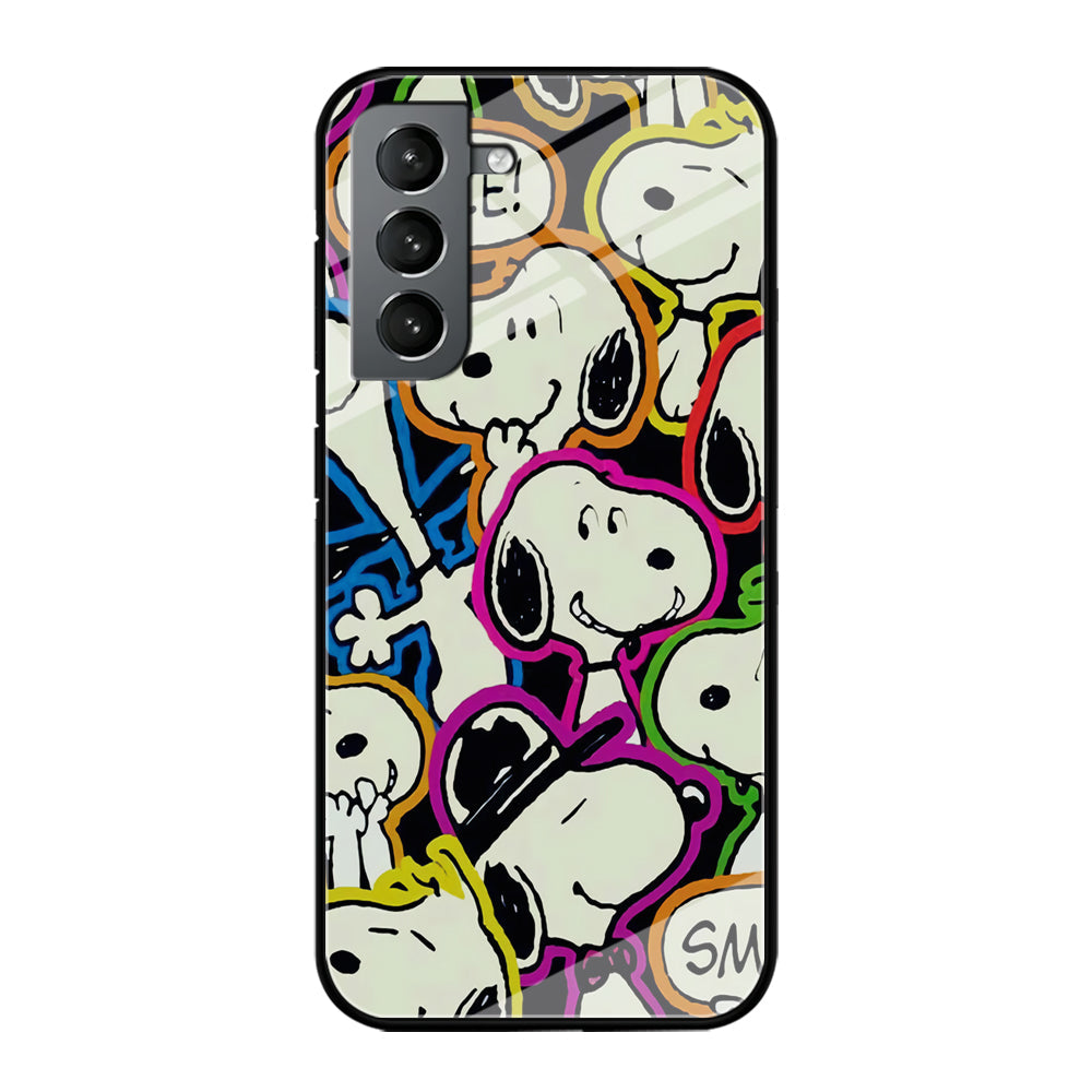 Snoopy Doodle Samsung Galaxy S23 Plus Case-Phone Case-Tempered Glass Case-Altracase