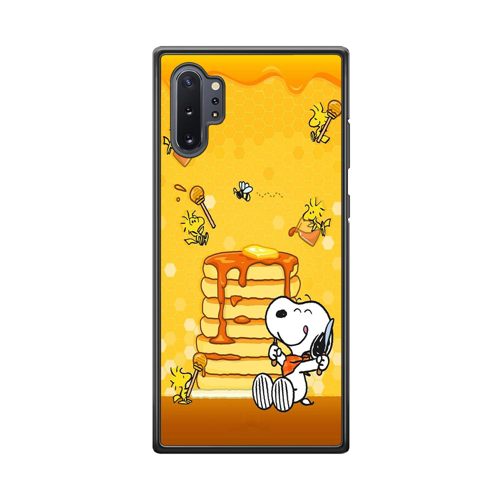 Snoopy Eats Honey Samsung Galaxy Note 10 Plus Case-Phone Case-Tempered Glass Case-Altracase
