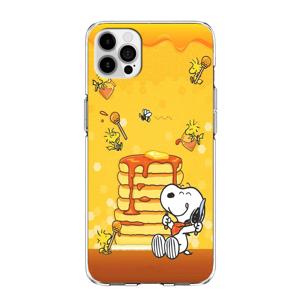 Snoopy Eats Honey iPhone 13 Pro Max Case-Phone Case-Clear Soft Case-Altracase
