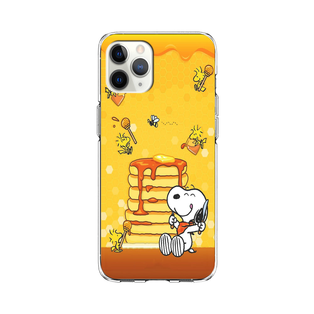 Snoopy Eats Honey iPhone 11 Pro Max Case-Phone Case-Clear Soft Case-Altracase