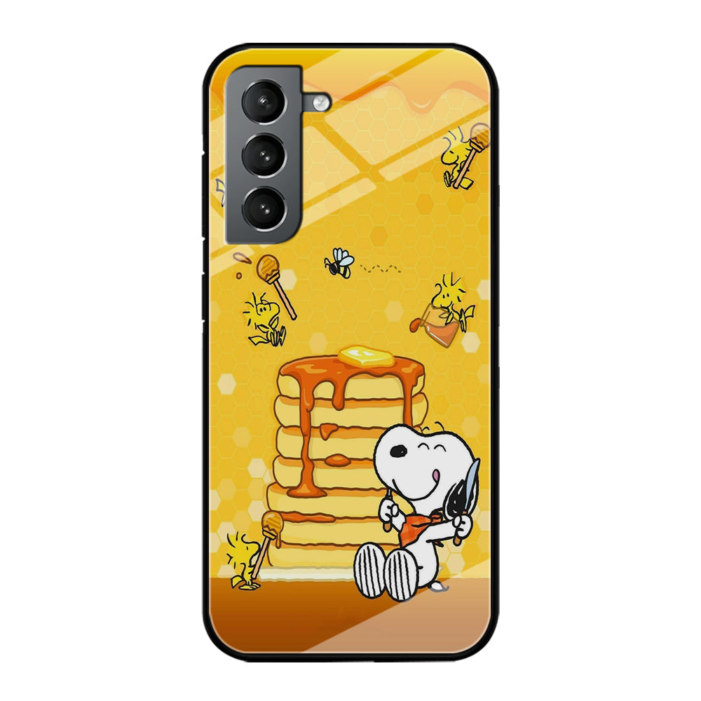 Snoopy Eats Honey Samsung Galaxy S24 Plus Case-Phone Case-Tempered Glass Case-Altracase