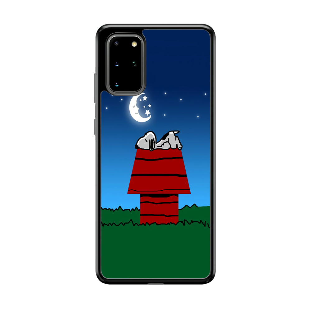 Snoopy Sleeps at Night Samsung Galaxy S20 Plus Case-Phone Case-Tempered Glass Case-Altracase