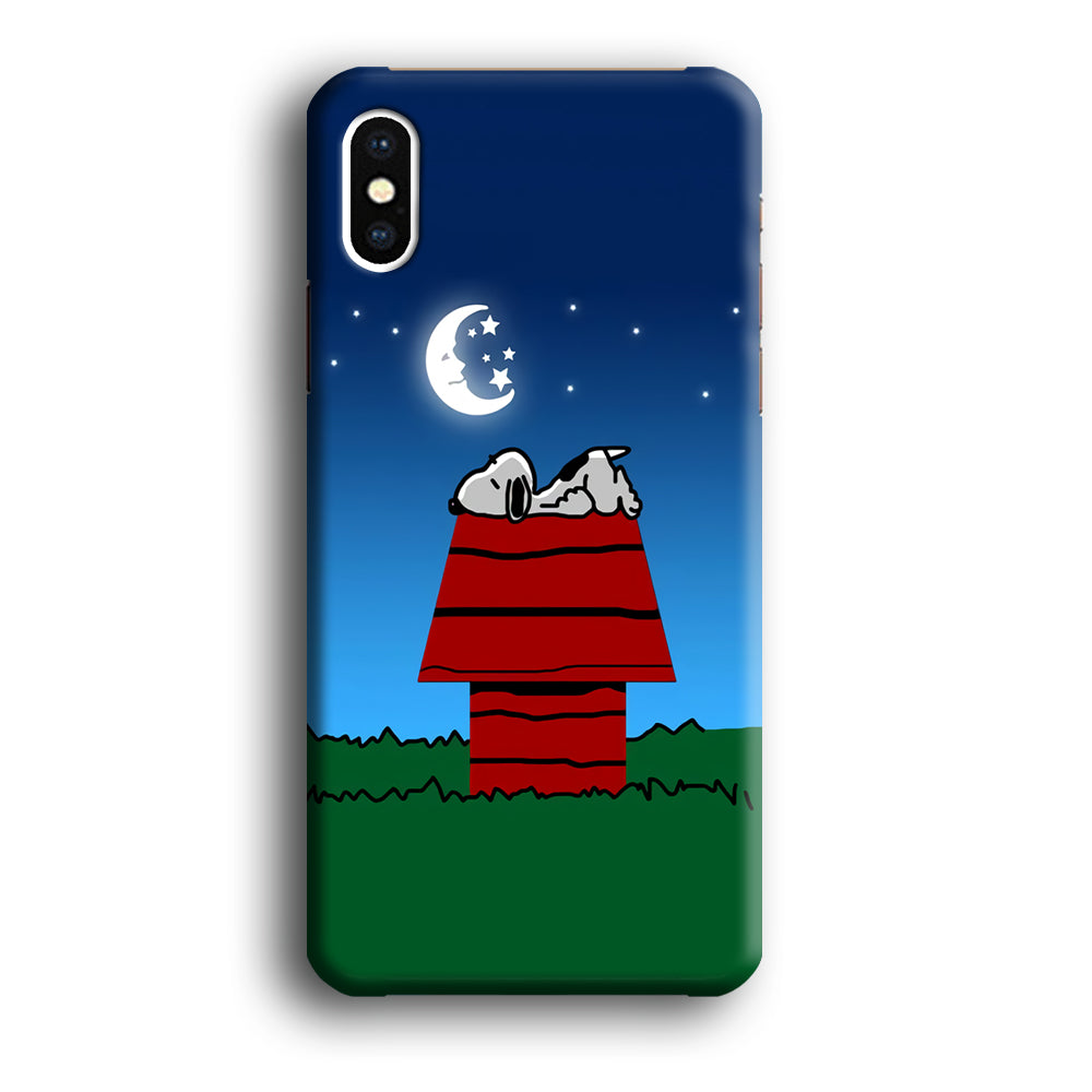 Snoopy Sleeps at Night iPhone Xs Case-Phone Case-3D Case-Altracase