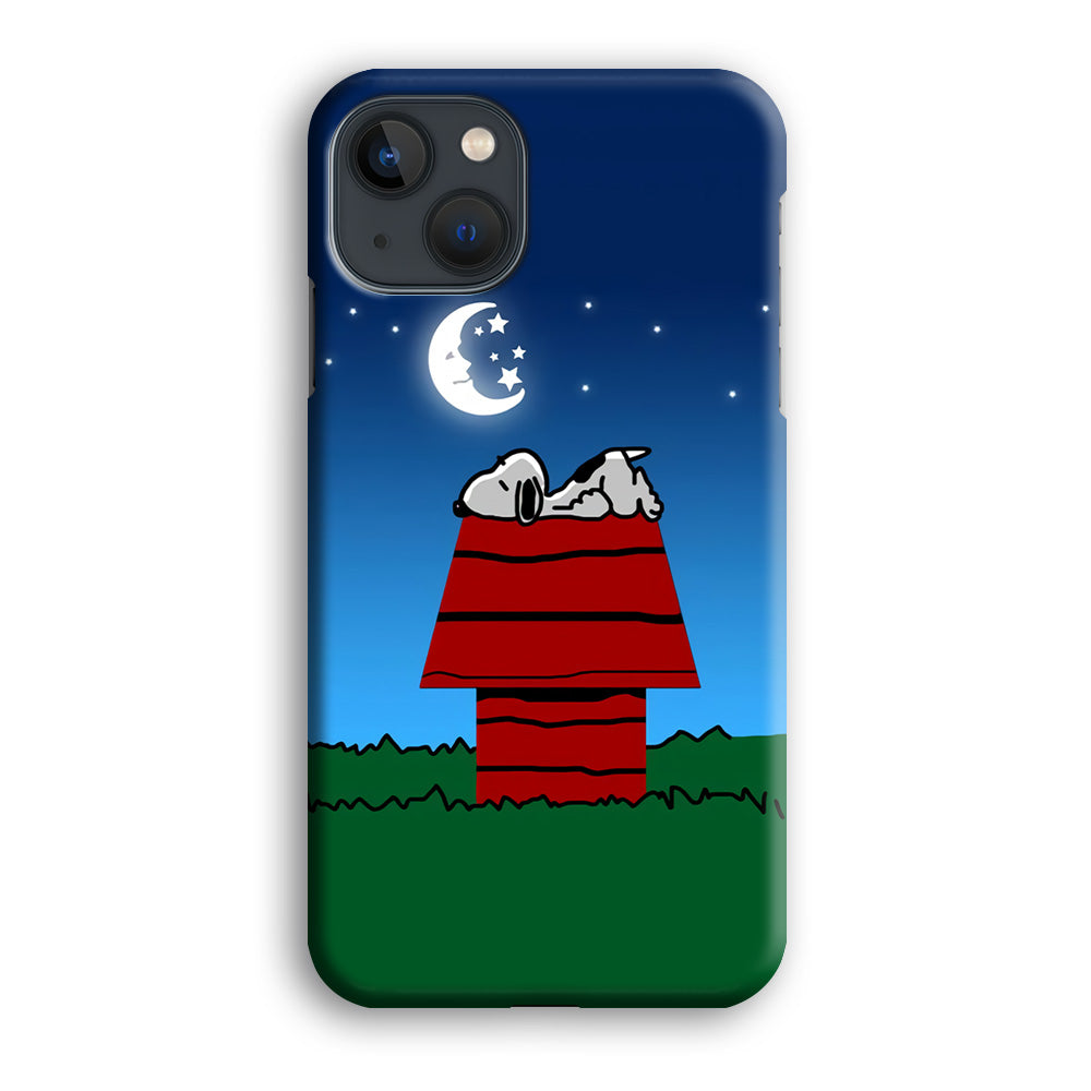 Snoopy Sleeps at Night iPhone 13 Mini Case-Phone Case-3D Case-Altracase