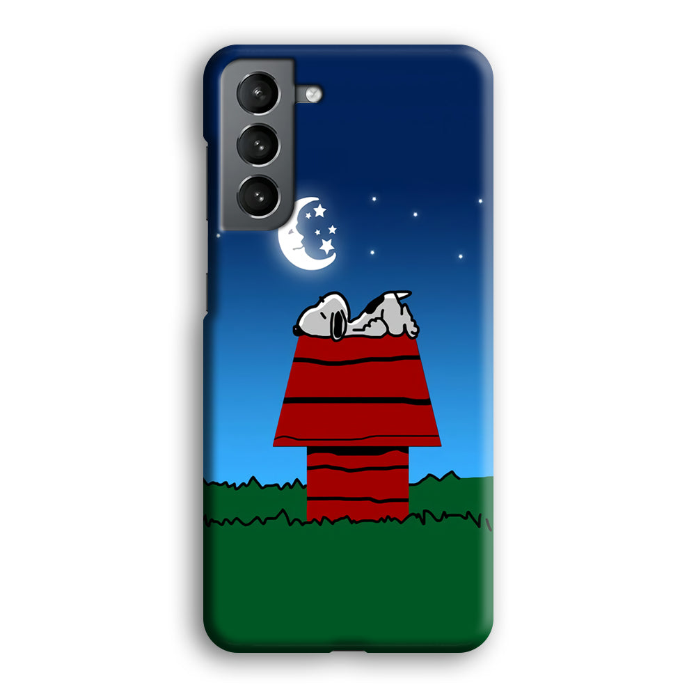 Snoopy Sleeps at Night Samsung Galaxy S24 Plus Case-Phone Case-3D Case-Altracase
