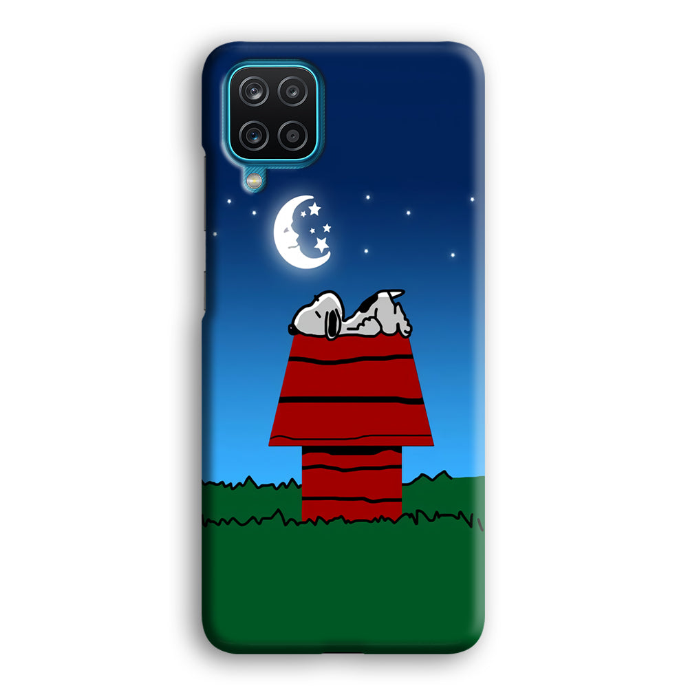 Snoopy Under Starry Night Samsung Galaxy A12 Case-Phone Case-3D Case-Altracase
