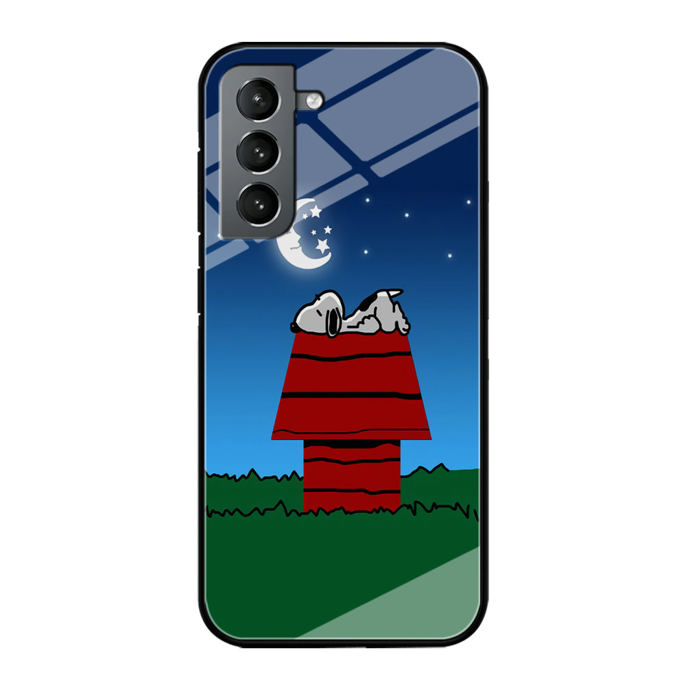 Snoopy Sleeps at Night Samsung Galaxy S24 Plus Case-Phone Case-Tempered Glass Case-Altracase