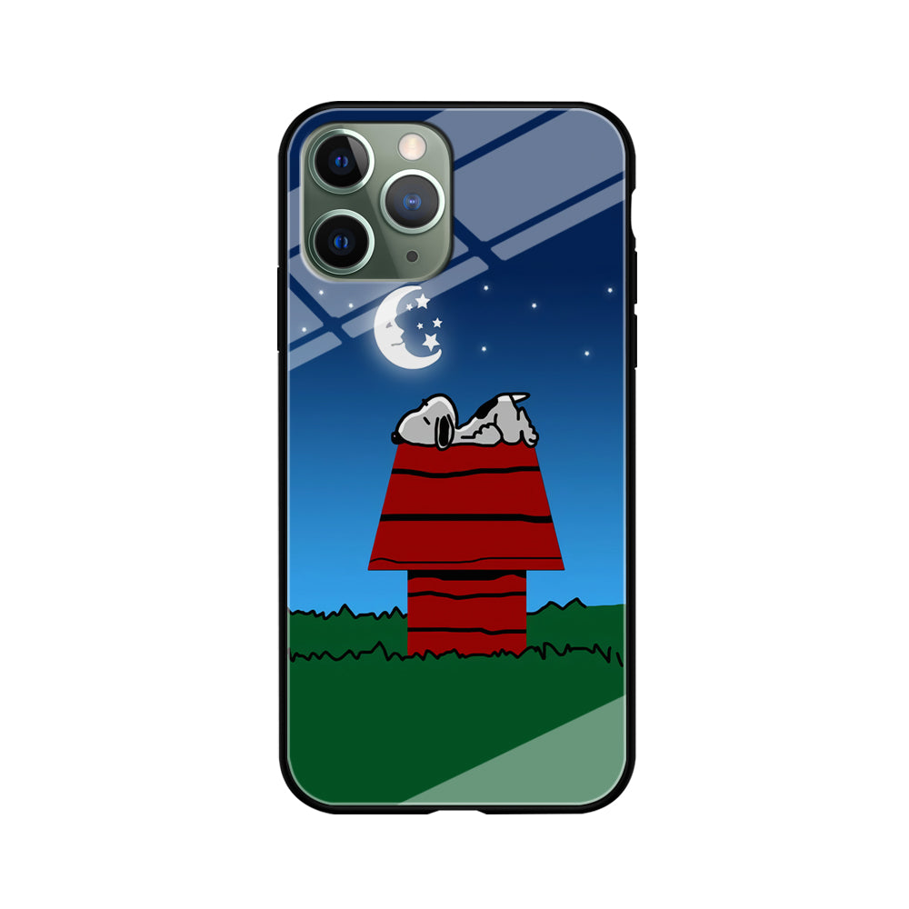 Snoopy Sleeps at Night iPhone 11 Pro Max Case-Phone Case-Tempered Glass Case-Altracase