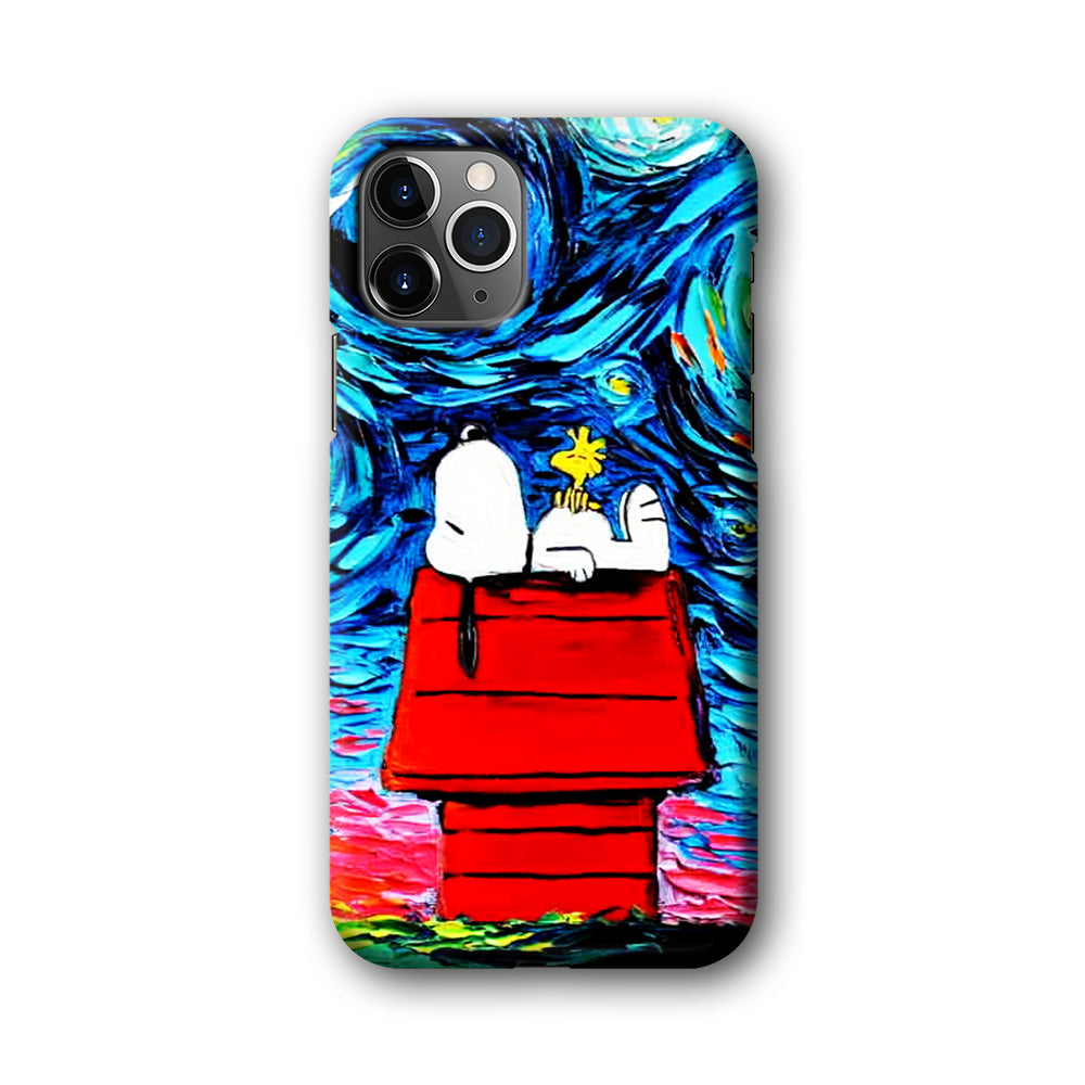 Snoopy Under Starry Night iPhone 11 Pro Max Case-Phone Case-3D Case-Altracase
