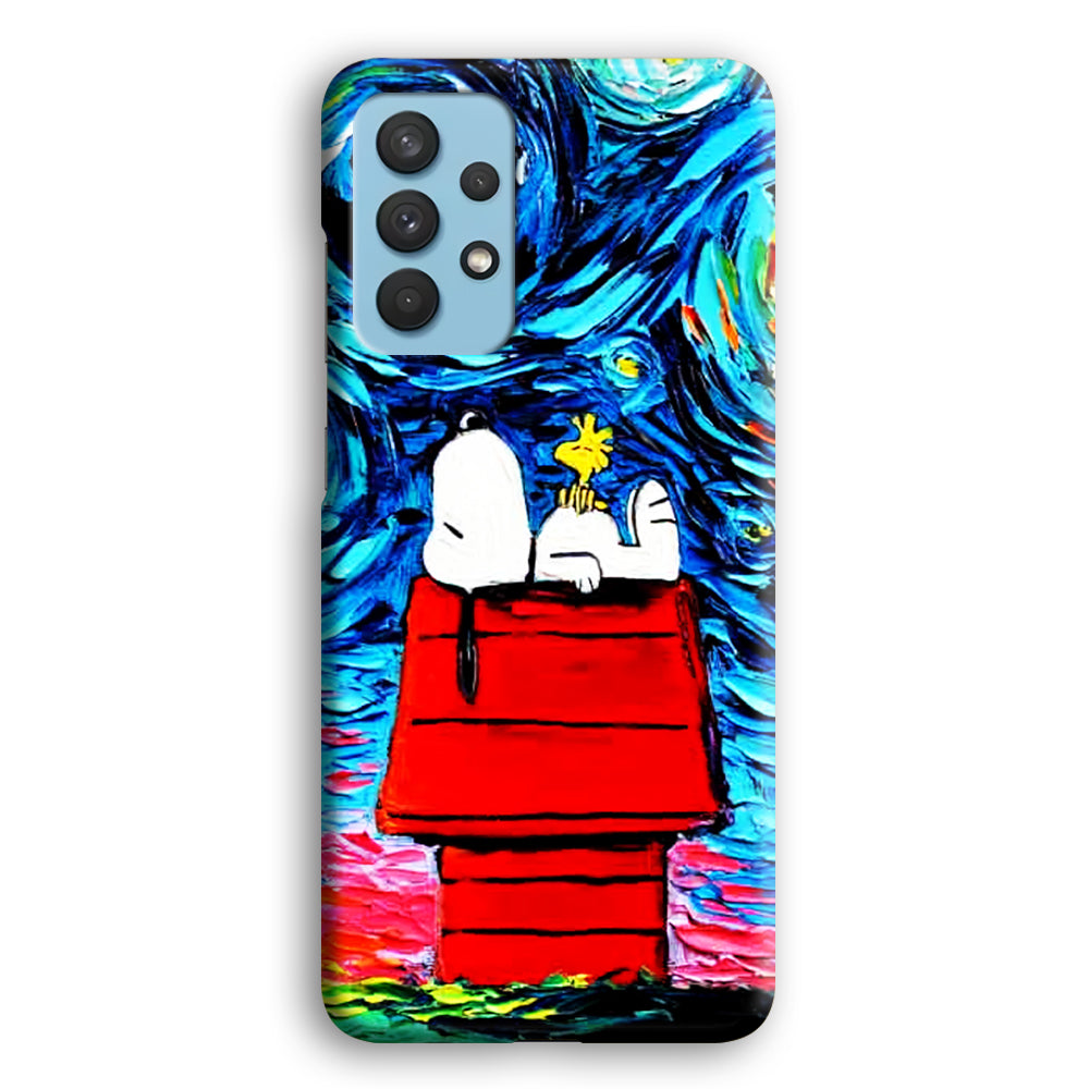 Snoopy Under Starry Night Samsung Galaxy A32 Case-Phone Case-3D Case-Altracase