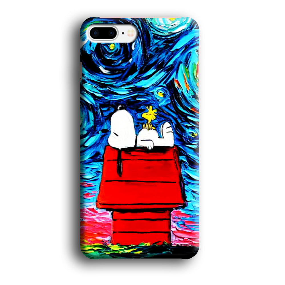 Snoopy Under Starry Night iPhone 8 Plus Case-Phone Case-3D Case-Altracase