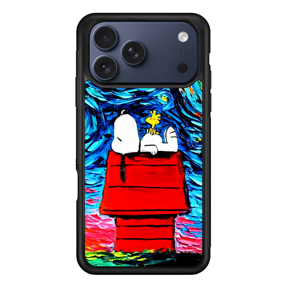 Snoopy Under Starry Night iPhone 17 Pro Max Case - Altracase