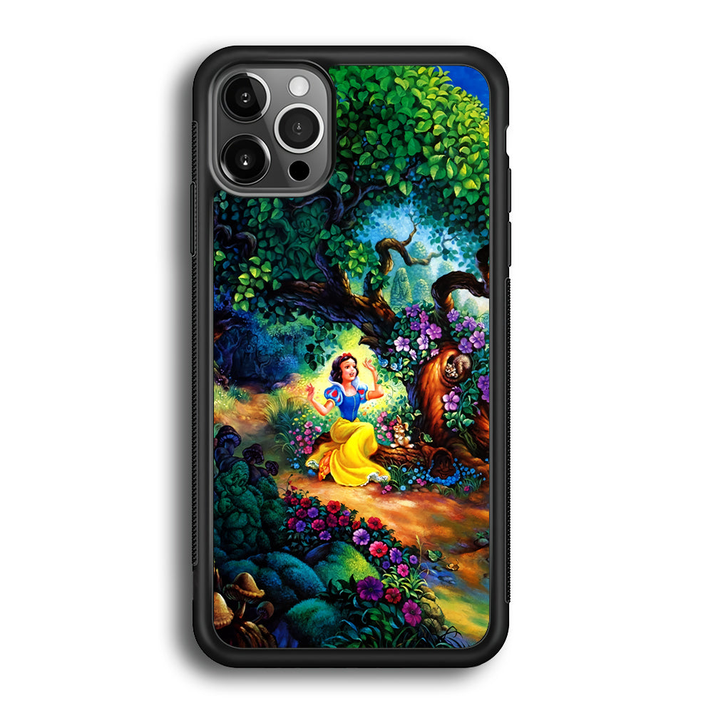 Snow White Painting iPhone 12 Pro Max Case-Phone Case-Rubber Black (2D Case)-Altracase