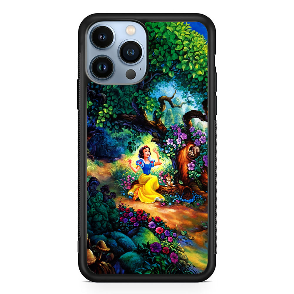 Snow White Painting iPhone 15 Pro Max Case-Phone Case-Rubber Black (2D Case)-Altracase