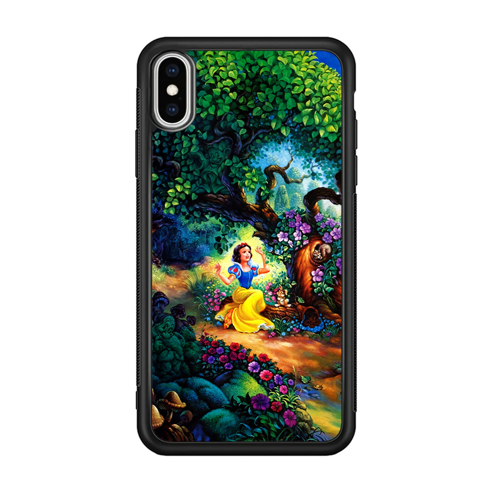 Snow White Painting iPhone Xs Case-Phone Case-Rubber Black (2D Case)-Altracase