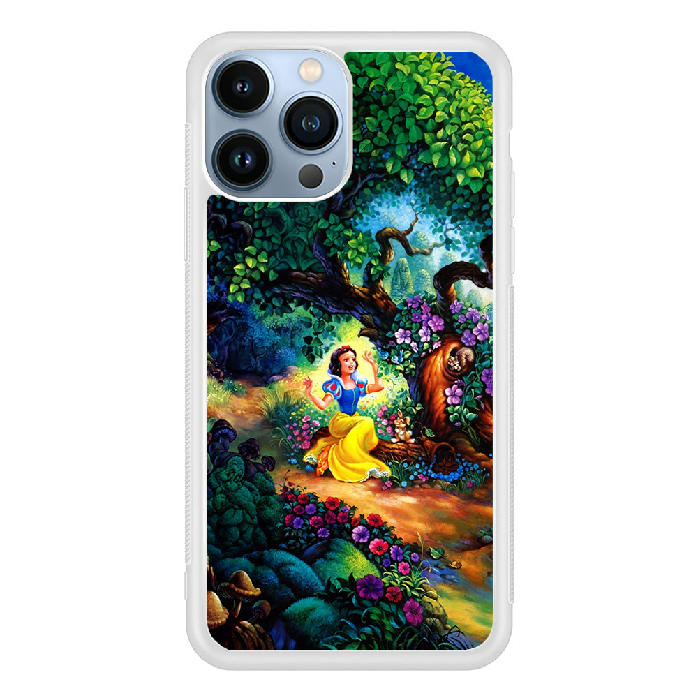 Snow White Painting iPhone 15 Pro Case-Phone Case-Rubber White (2D Case)-Altracase