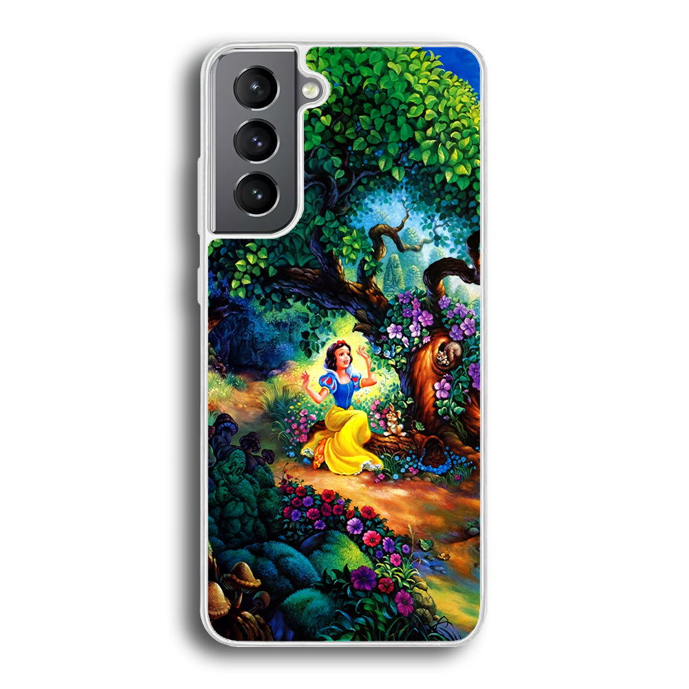 Snow White Painting Samsung Galaxy S23 Plus Case-Phone Case-Rubber White (2D Case)-Altracase