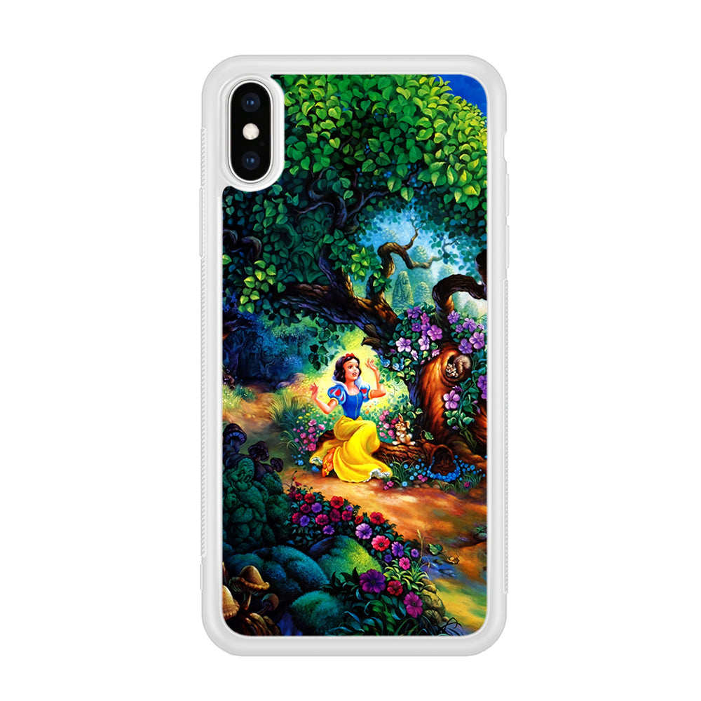 Snow White Painting iPhone Xs Case-Phone Case-Rubber White (2D Case)-Altracase