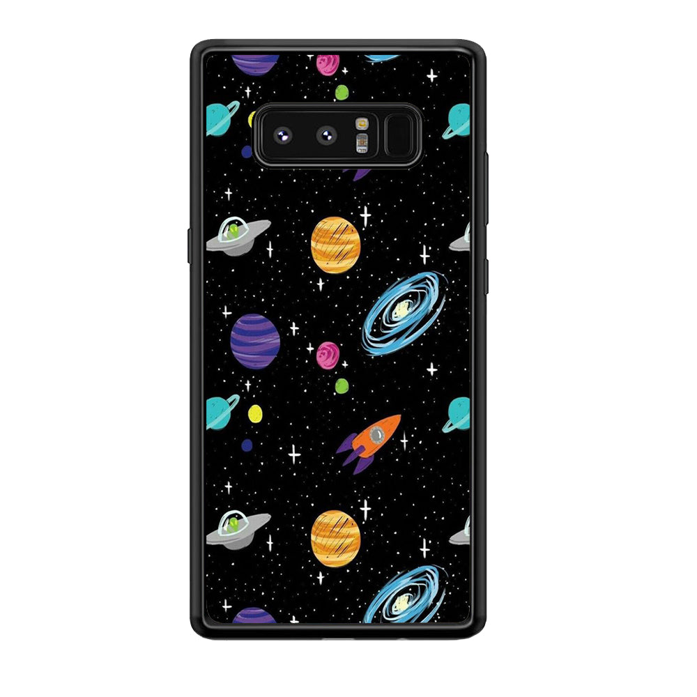 Space Pattern 003 Samsung Galaxy Note 8 Case-Phone Case-Tempered Glass Case-Altracase