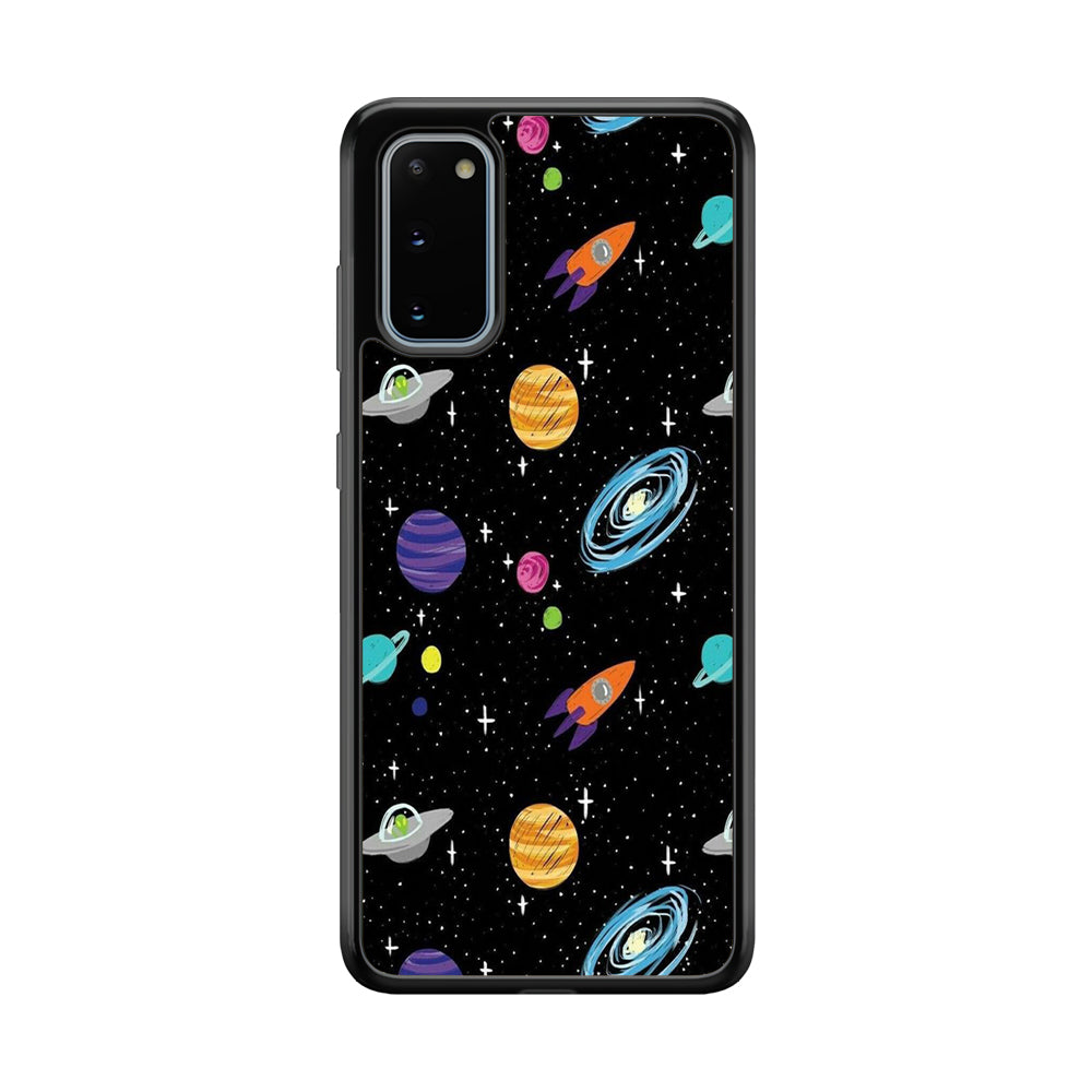 Space Pattern 003 Samsung Galaxy S20 Case-Phone Case-Tempered Glass Case-Altracase